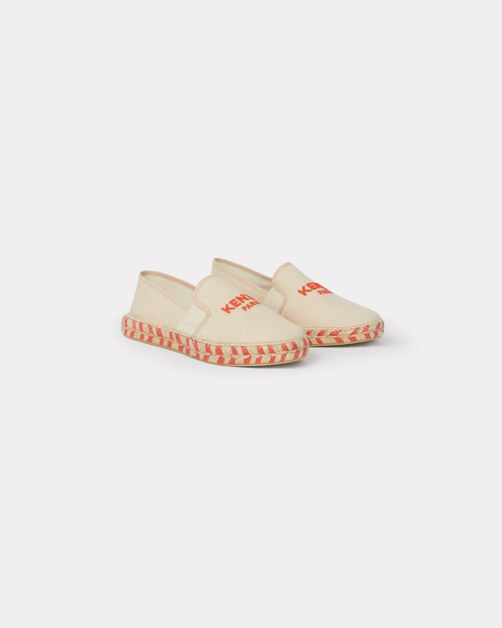 Giày Kenzo Canvas Espadrilles 'Cream' FF62ES052FS5-04 - Ảnh 4