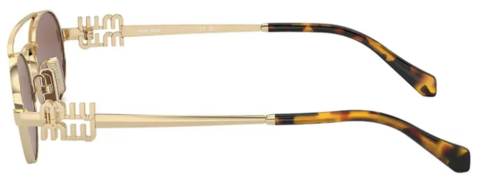 Kính Miu Miu Sunglasses 'Pale Gold' 0MU-54ZS-ZVN70D - Ảnh 3