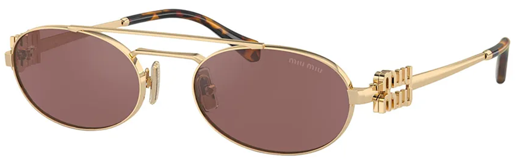Alternative view of Kính Miu Miu Sunglasses 'Pale Gold' 0MU-54ZS-ZVN70D