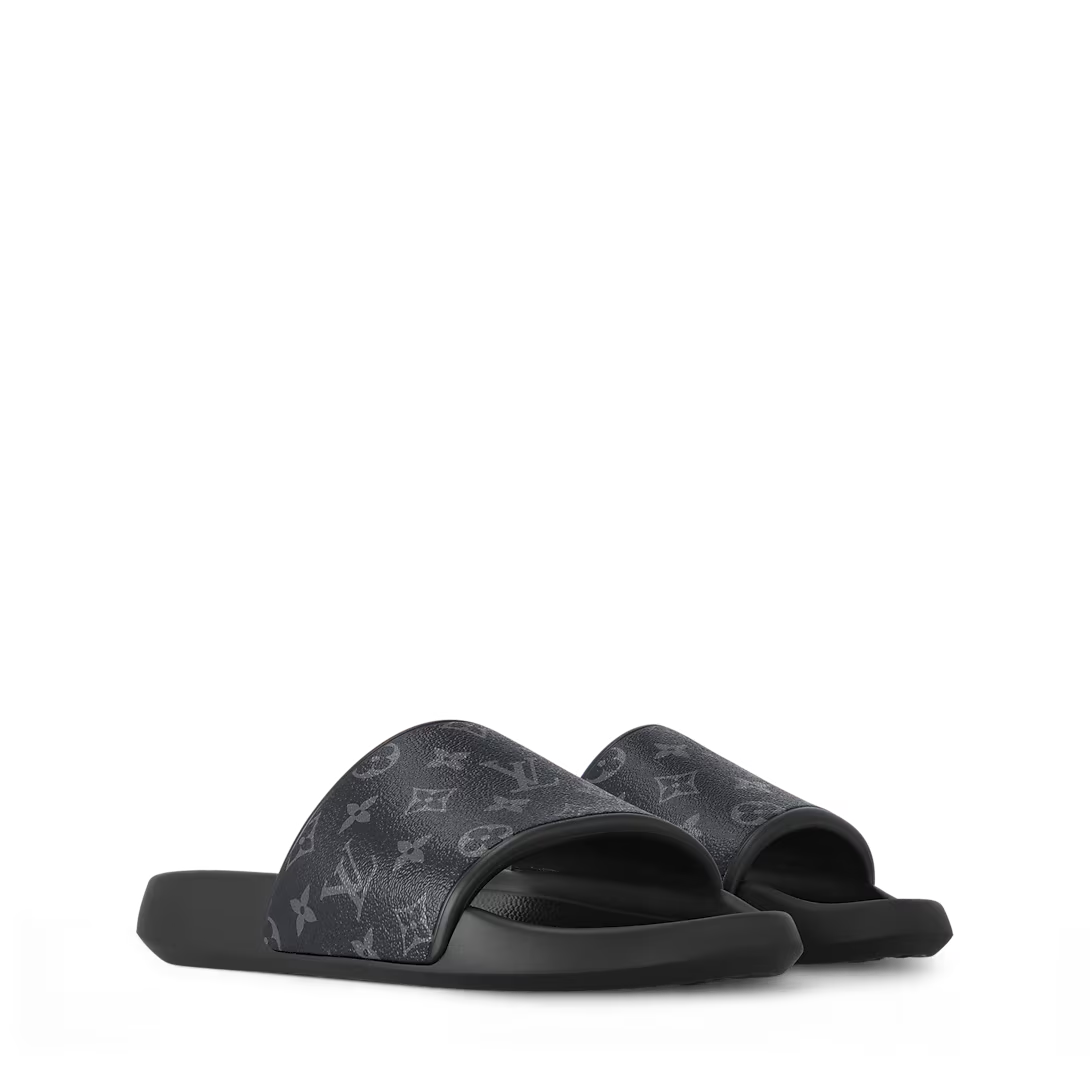 Dép Louis Vuitton Waterfront Mules 'Black' 1AANNS - Ảnh 5