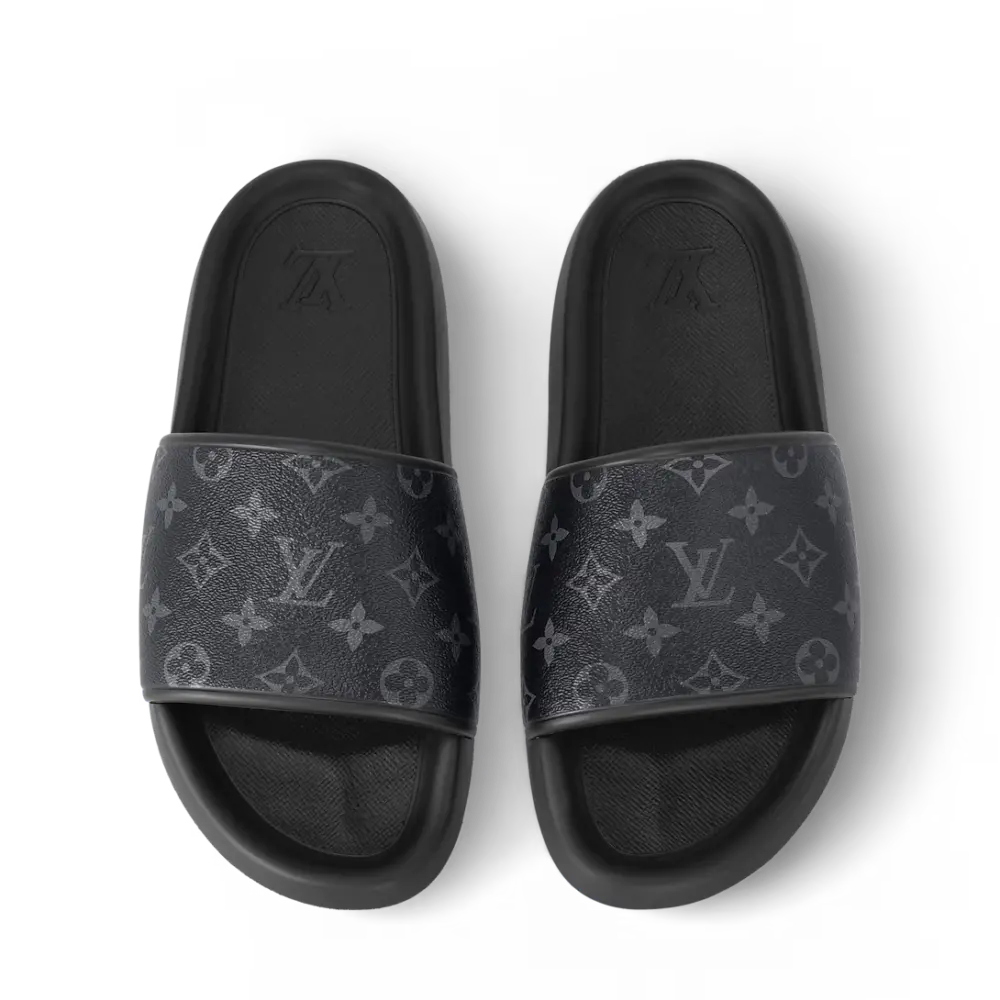 Dép Louis Vuitton Waterfront Mules 'Black' 1AANNS - Ảnh 4