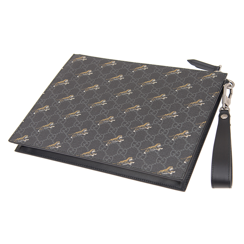 Túi Gucci Handbag Tiger Monogram 'Black' 575136 G2BAN - Ảnh 4