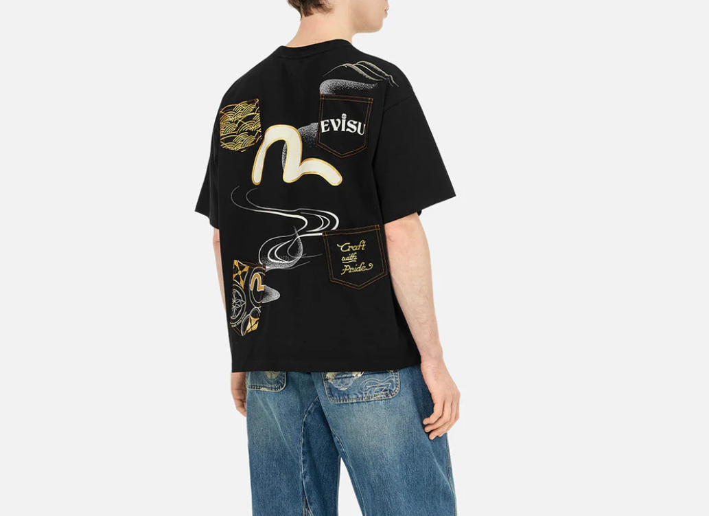 Alternative view of Áo Evisu Multi-Pocket ‘Black’ 2ESHTM5TS1151LFCT