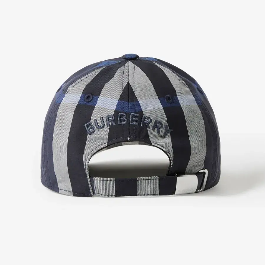 Mũ Burberry Embroidery Logo Check 'Blue' 8072241 - Ảnh 3