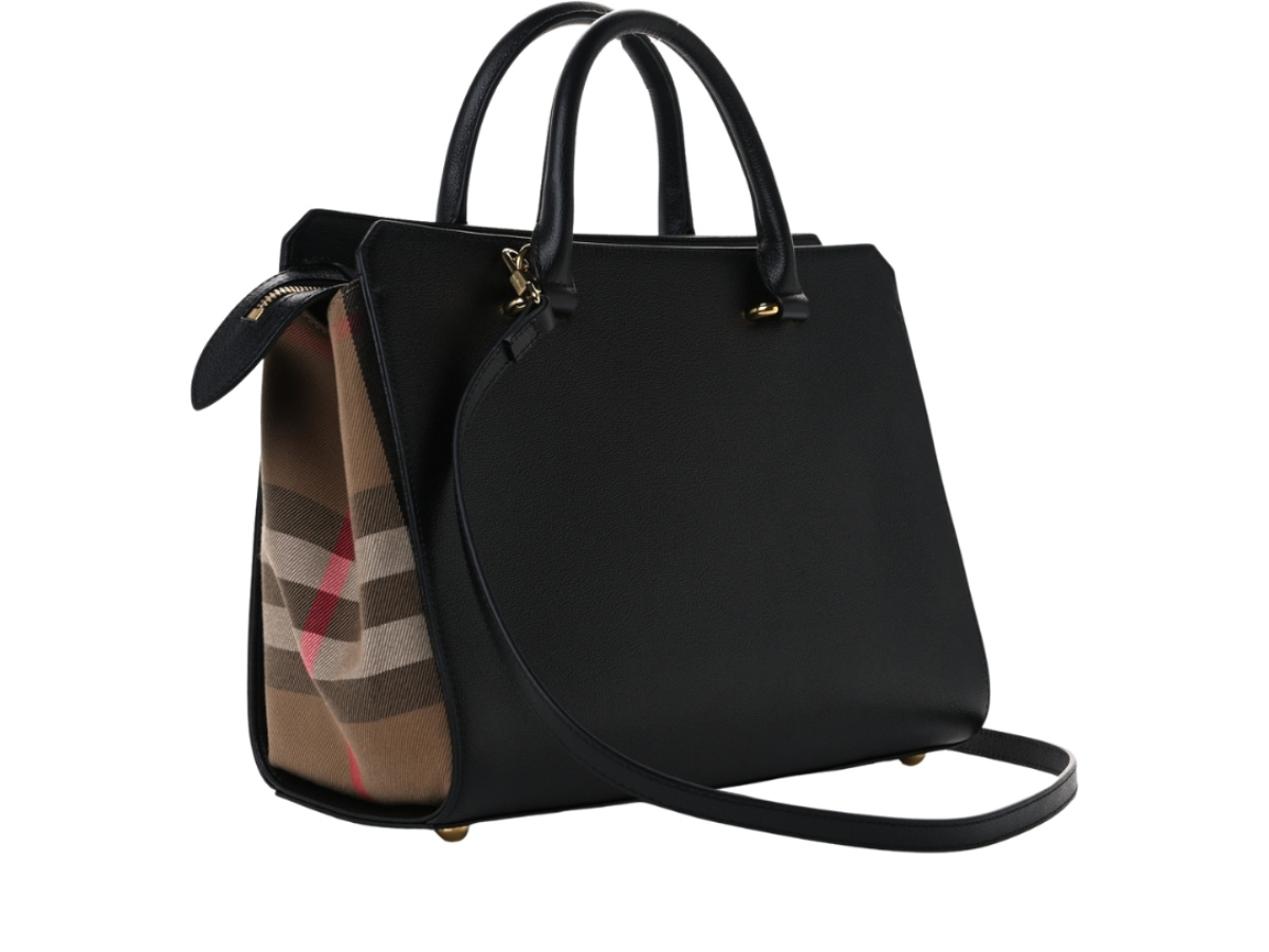 Túi Burberry Calfskin Mega Check Small Banwell 'Black' 80840221 - Ảnh 3