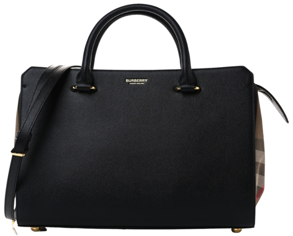 Túi Burberry Calfskin Mega Check Small Banwell 'Black' 80840221