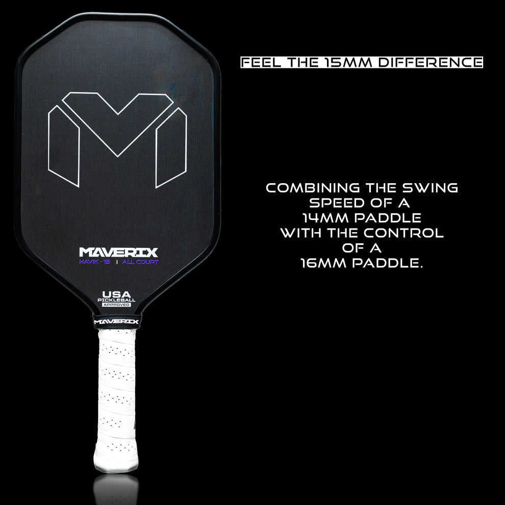 Vợt Pickleball Maverix Havik - 15 ALL COURT 15mm 'Black' - Ảnh 4
