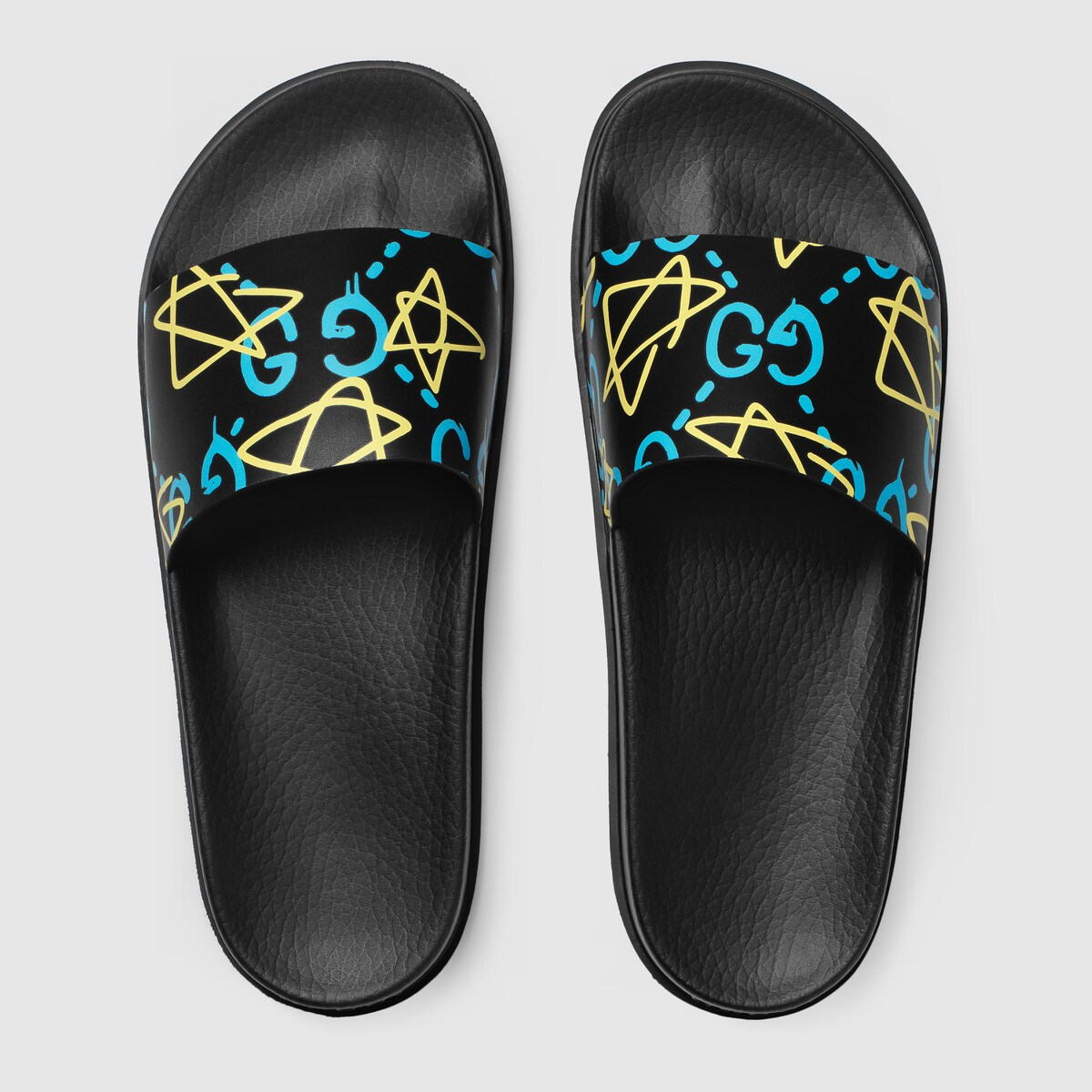 Alternative view of Dép Gucci Ghost Slide Star Print 'Black' 429360-DSS00-8403