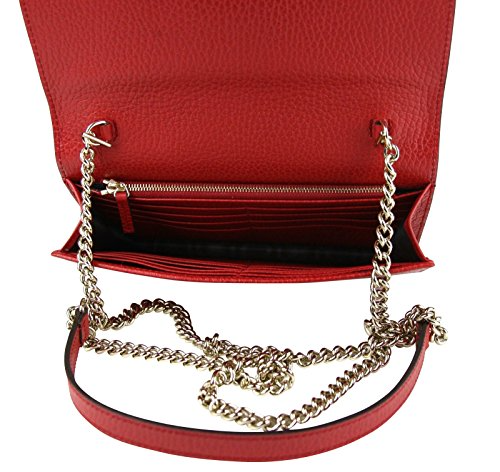 Túi Gucci Leather GG Chain Shoulder Bag Messenger Bag 'Red' 510314-CAO0G-6420 - Ảnh 5