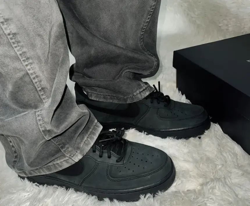 Giày Nike Air Force 1 Low ‘Black Nubuck’ CJ9179-001 - Ảnh 3