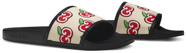 Alternative view of Dép Gucci Guccie 'Apple Print' 611008-H2C20-9271