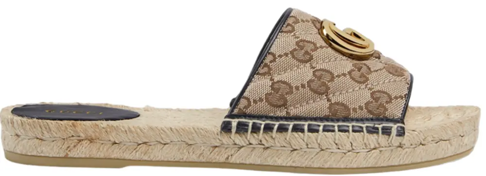 Dép Gucci Matelasse Canvas Espadrille 'Beige' 620120-KQWM0-9765