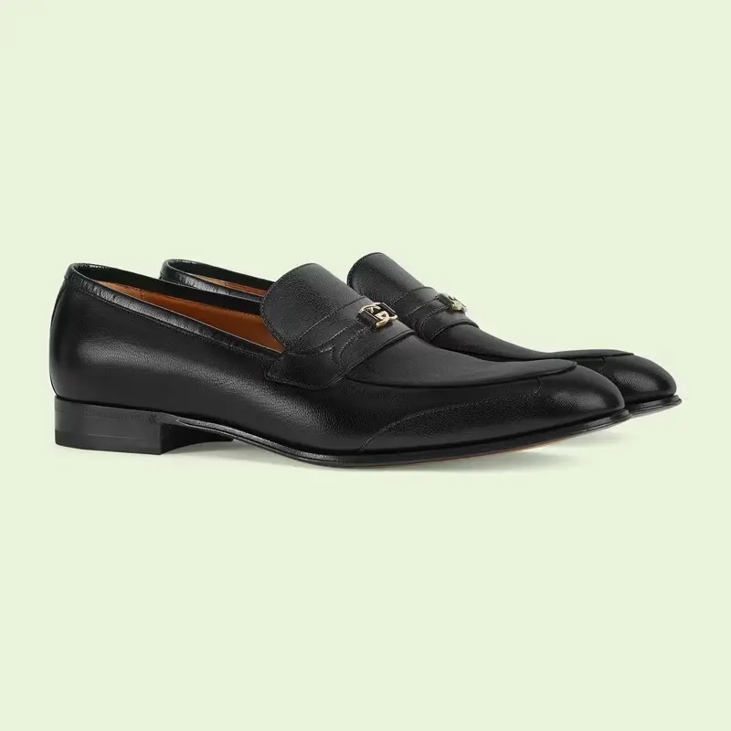 Giày Gucci Loafer Interlocking G Leather 'Black' 692253-D3V00-1000 - Ảnh 6