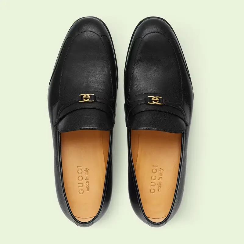 Giày Gucci Loafer Interlocking G Leather 'Black' 692253-D3V00-1000 - Ảnh 4