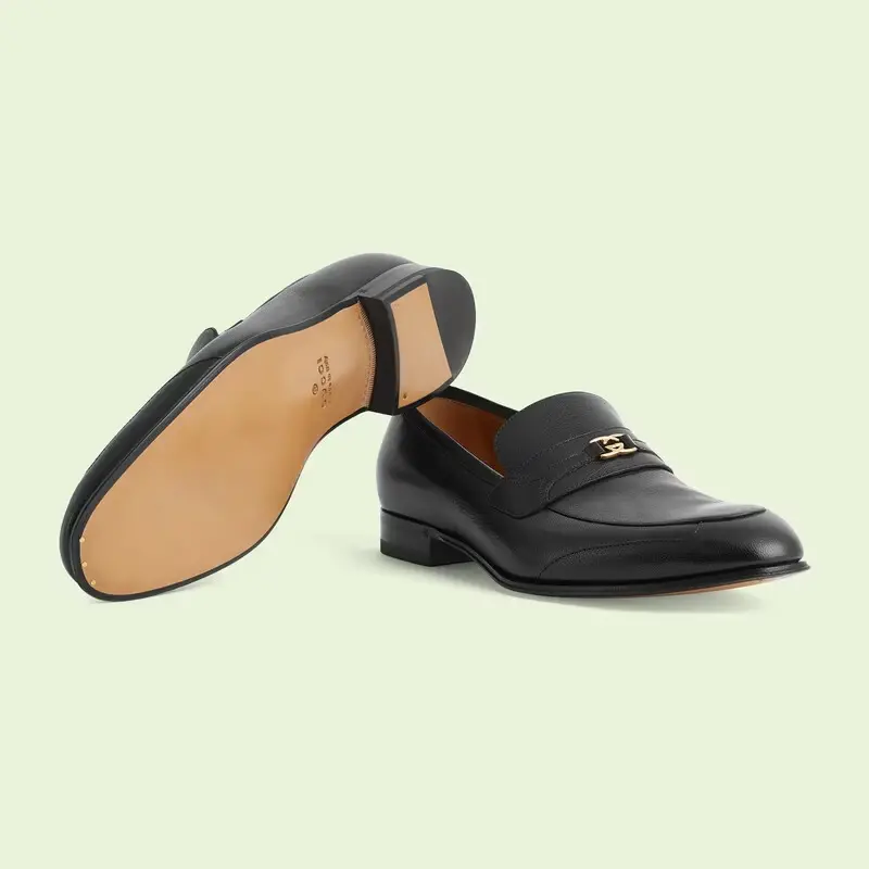Giày Gucci Loafer Interlocking G Leather 'Black' 692253-D3V00-1000 - Ảnh 3