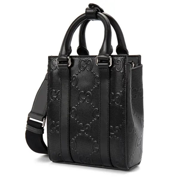 Túi Gucci GG Emboss Mini 'Black' 696010-1W3CN-1000 - Ảnh 3