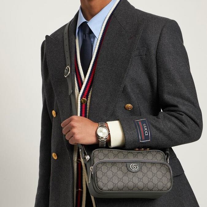 Alternative view of Túi Gucci Ophidia Canvas Leather Trim 'Black' 723312-UULBN-1244