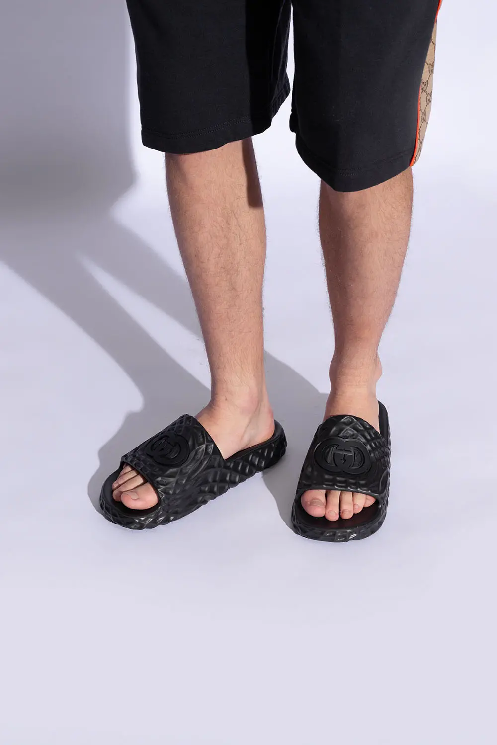 Dép Gucci Interlocking G Slide Sandal 'Black' 770801-J8710-1000 - Ảnh 3