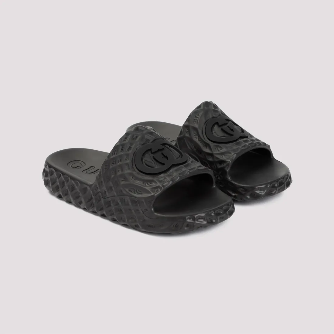 Alternative view of Dép Gucci Interlocking G Slide Sandal 'Black' 770801-J8710-1000