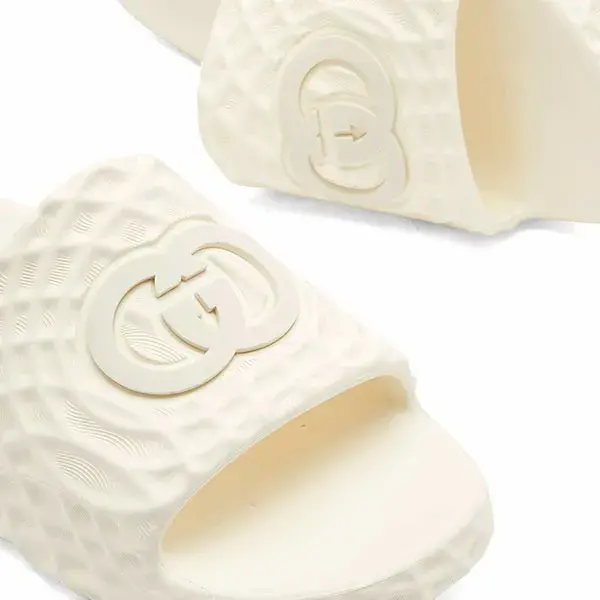 Dép Gucci Interlocking G Slide Sandal 'White' 770801-J8710-9164 - Ảnh 3