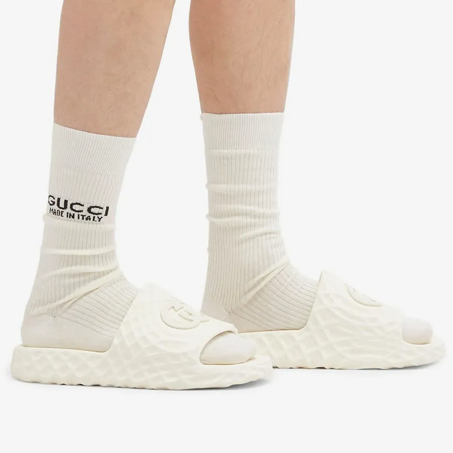 Alternative view of Dép Gucci Interlocking G Slide Sandal 'White' 770801-J8710-9164