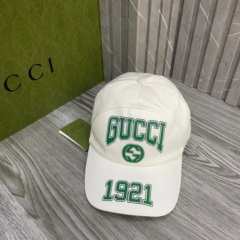 Alternative view of Mũ Gucci 1921 Logo Baseball Hat 'White Green' 773135-4HA7F-9200