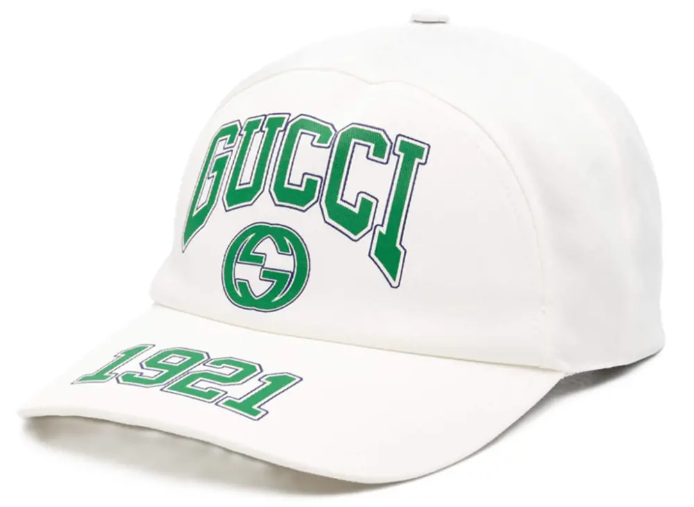 Mũ Gucci 1921 Logo Baseball Hat 'White Green' 773135-4HA7F-9200