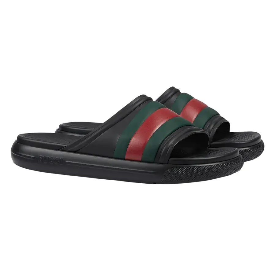 Dép Gucci Web Slide Sandal 'Black' 780286-J8700-1025 - Ảnh 5
