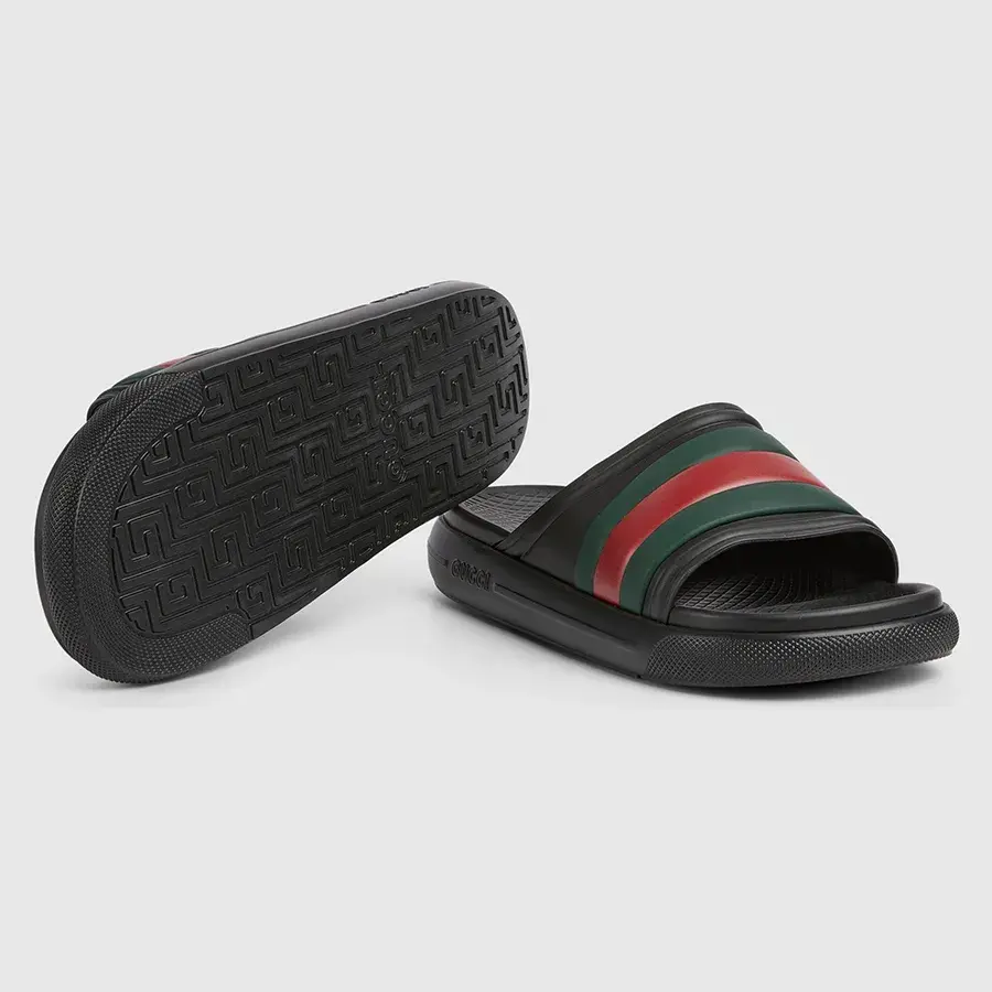 Dép Gucci Web Slide Sandal 'Black' 780286-J8700-1025 - Ảnh 4