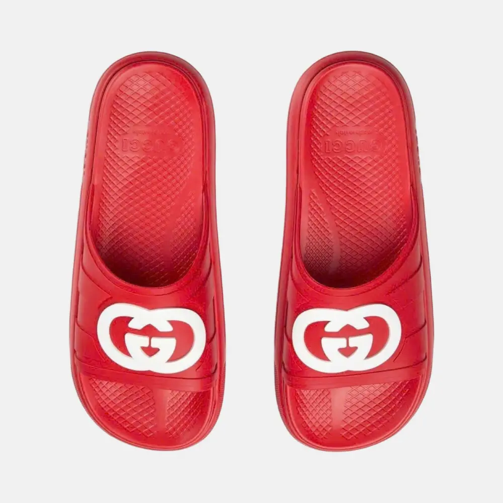 Dép Gucci Interlocking G Slide 'Red' 780296-J8700-6508 - Ảnh 3
