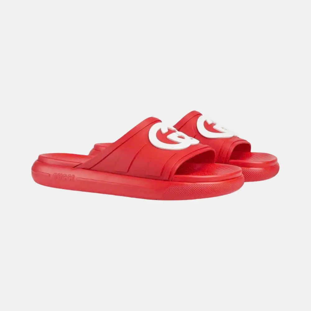 Alternative view of Dép Gucci Interlocking G Slide 'Red' 780296-J8700-6508