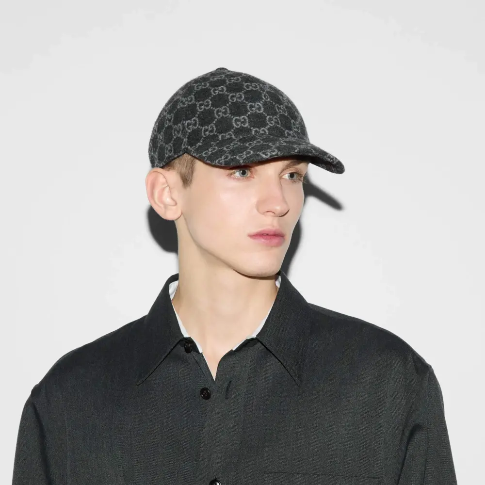 Mũ Gucci Flannel Baseball Cap 'Black' 792827-4HBBU-1060 - Ảnh 4
