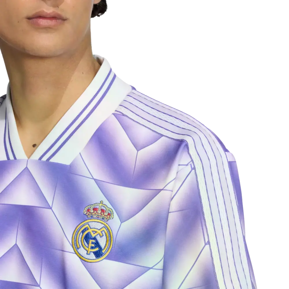 Áo Adidas Real Madrid Lifestyler Jersey ‘Purple White’ JN3055 - Ảnh 3