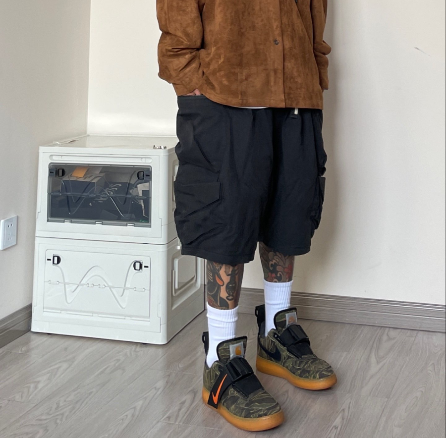 Giày Nike Carhartt WIP x Air Force 1 Utility Low Premium ‘Camo’ AV4112-300 - Ảnh 3