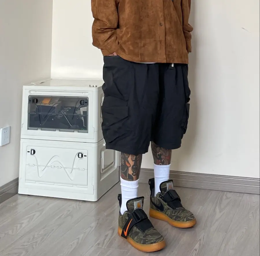 Giày Nike Carhartt WIP x Air Force 1 Utility Low Premium ‘Camo’ AV4112-300 - Ảnh 3