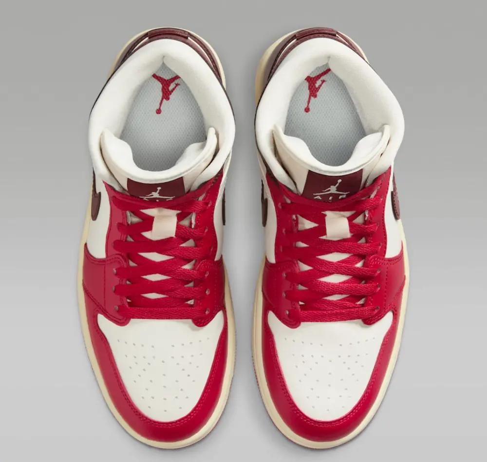 Giày Nike Jordan 1 Mid ‘Sail Mystic Hibiscus’ BQ6472-119 - Ảnh 3