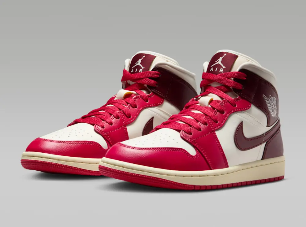Giày Nike Jordan 1 Mid ‘Sail Mystic Hibiscus’ BQ6472-119 - Ảnh 4