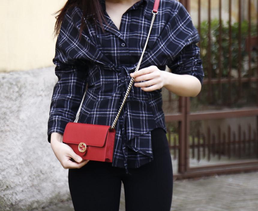 Túi Gucci Leather GG Chain Shoulder Bag Messenger Bag 'Red' 510314-CAO0G-6420 - Ảnh 4