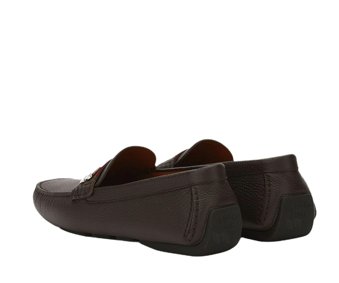 Giày Bally Moccasin Leather 'Brown' 6301200 - Ảnh 3