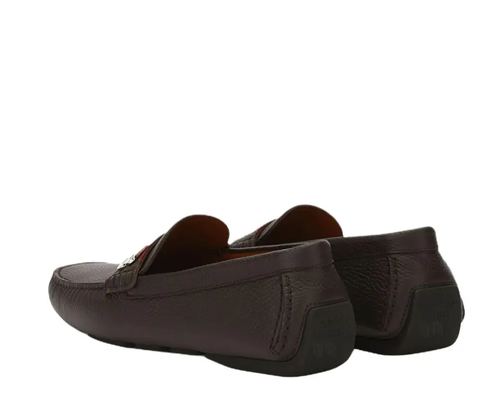 Giày Bally Moccasin Leather 'Brown' 6301200 - Ảnh 3