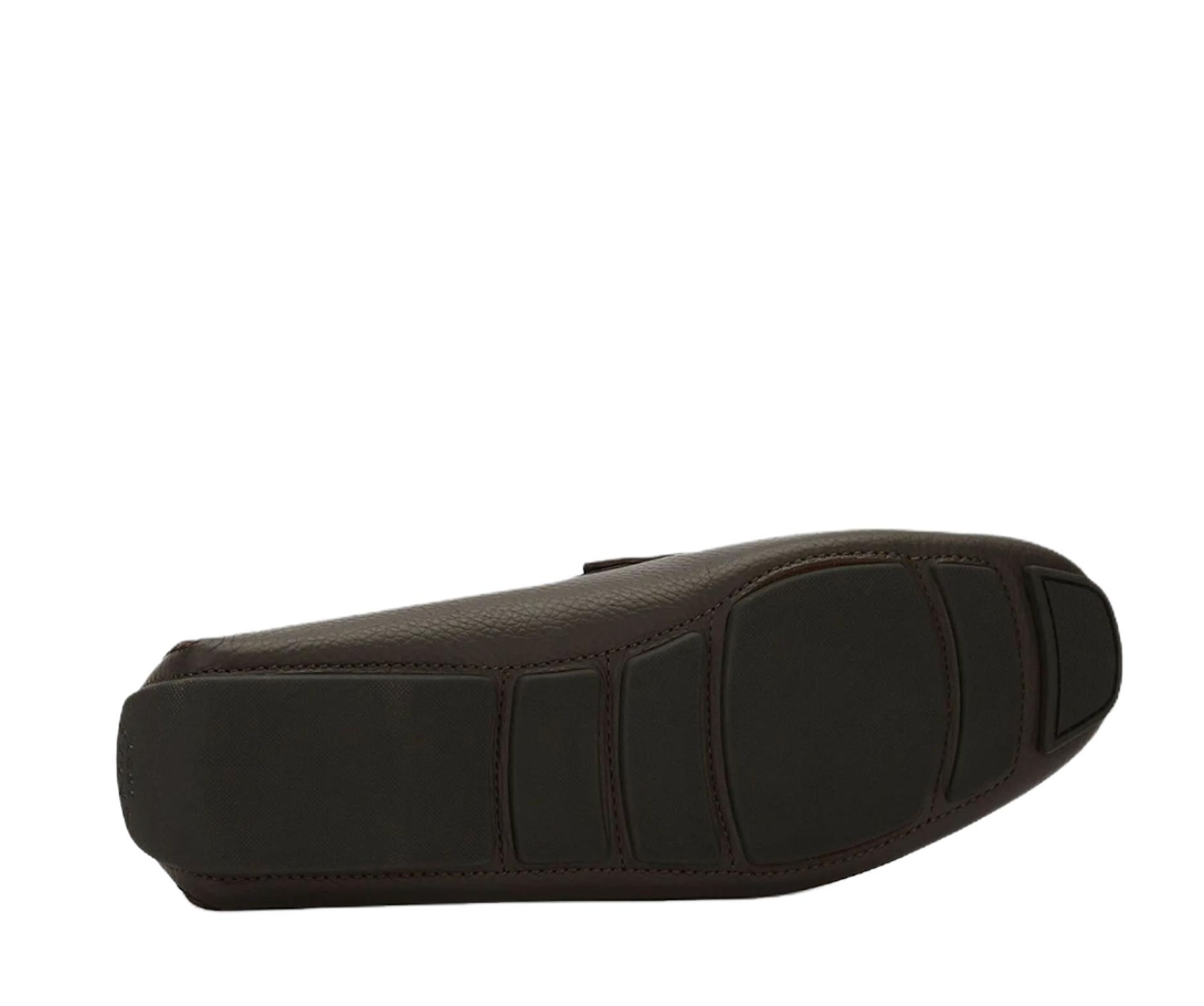 Giày Bally Moccasin Leather 'Brown' 6301200 - Ảnh 4