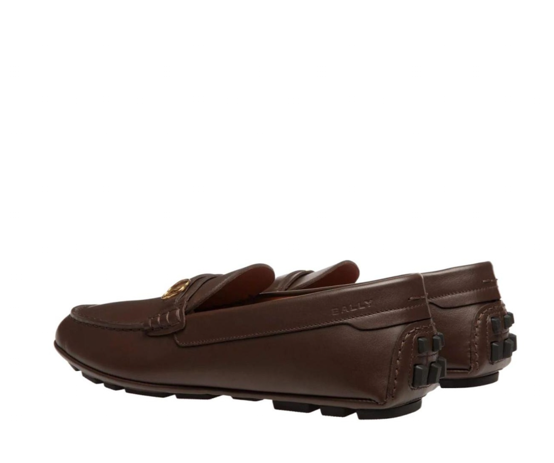 Giày Bally Moccasin Leather 'Brown' 6304972 - Ảnh 3