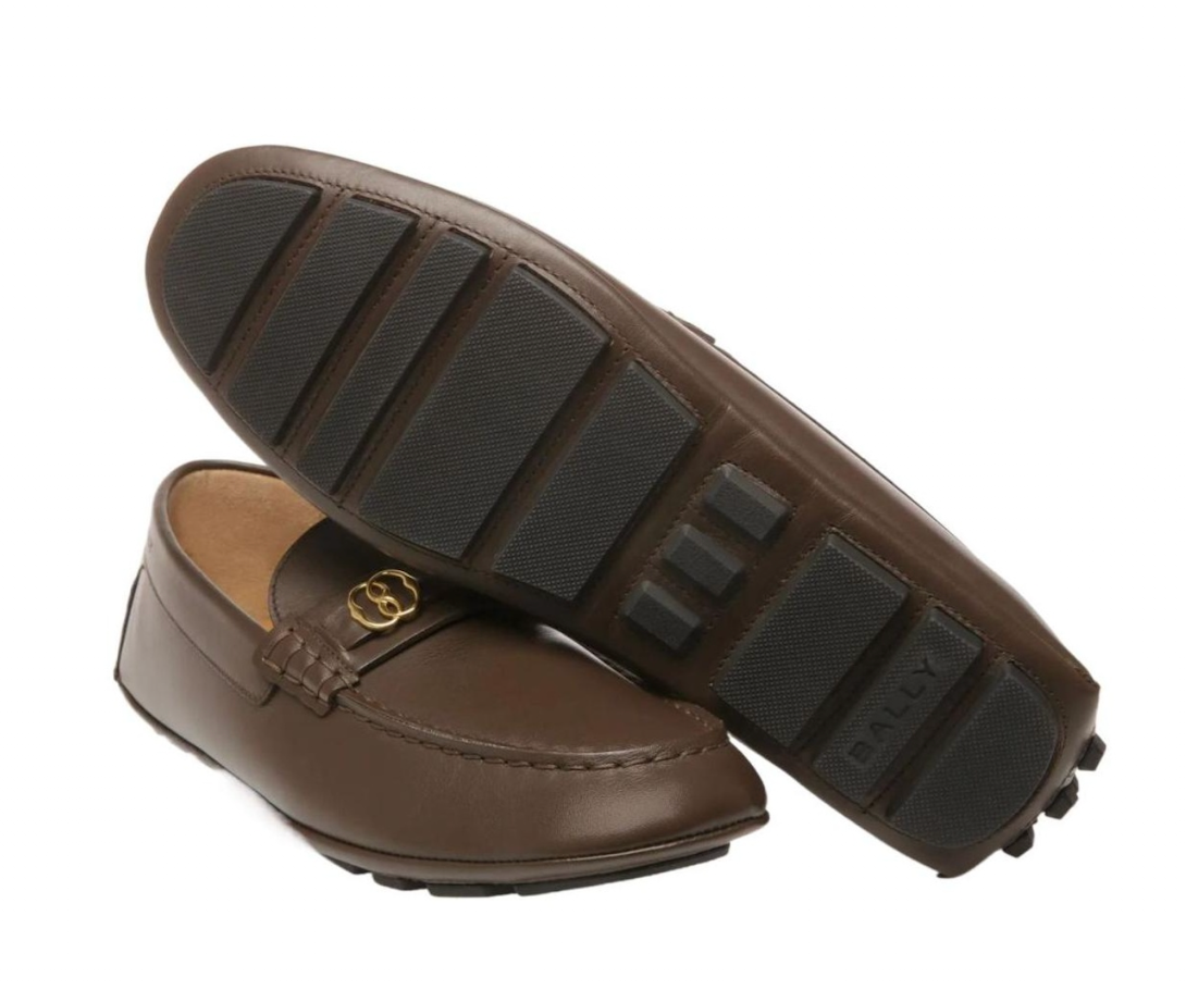 Giày Bally Moccasin Leather 'Brown' 6304972 - Ảnh 4