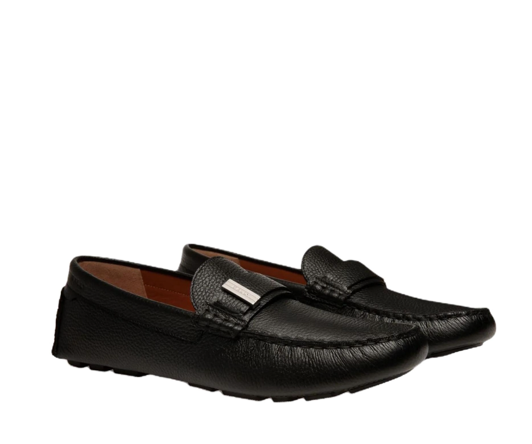 Giày Bally Kaido Grained Leather Loafers 'Black' 6309321 - Ảnh 2