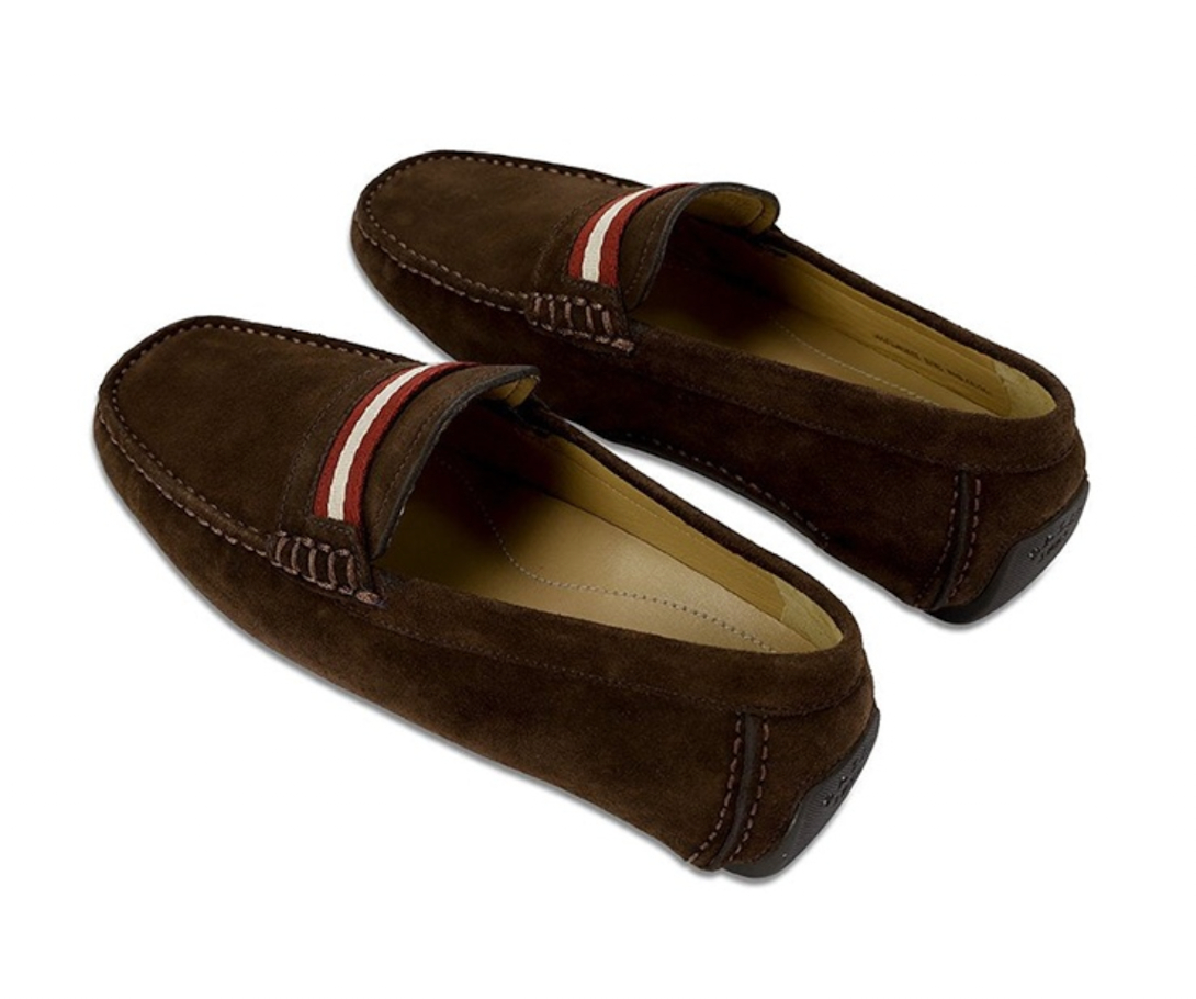 Alternative view of Giày Bally Moccasin Suede 'Brown' 6182141
