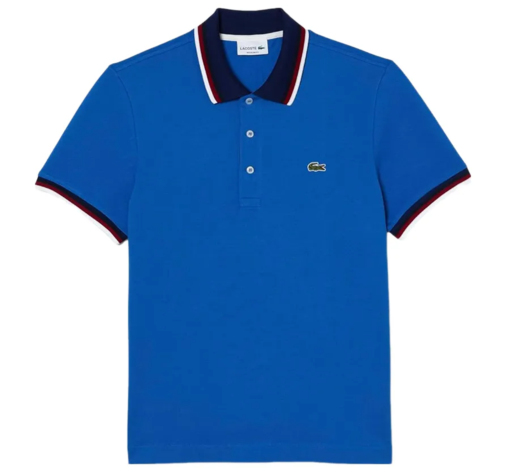 Áo Polo Lacoste Stretch Cotton Piqué 'Blue' PH3461-10-KXB