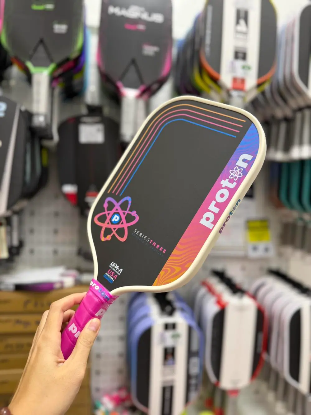 Vợt Pickleball Proton Flamingo 13mm Elongated Limited Edition 'Cream' - Ảnh 3