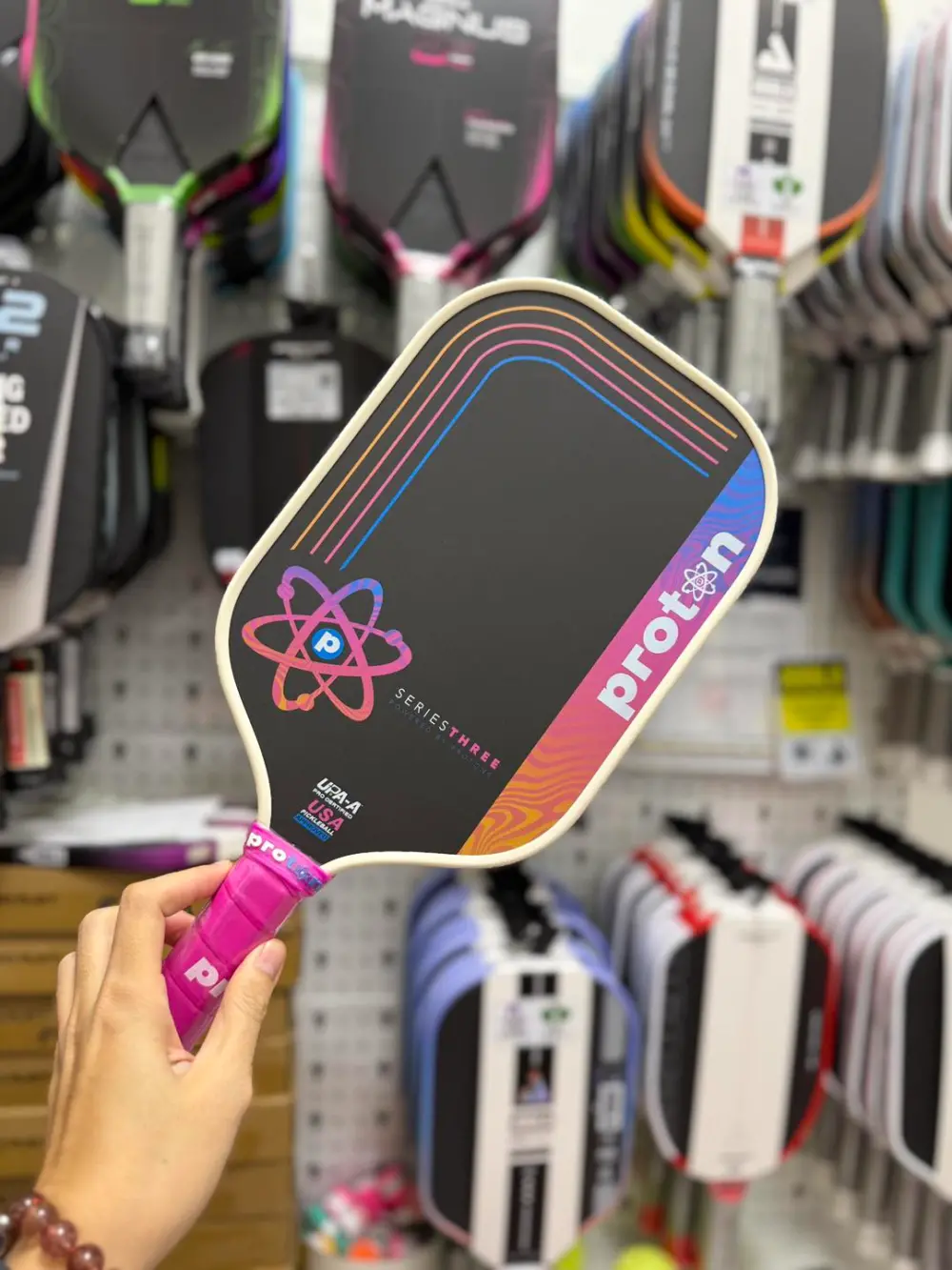 Alternative view of Vợt Pickleball Proton Flamingo 13mm Elongated Limited Edition 'Cream'