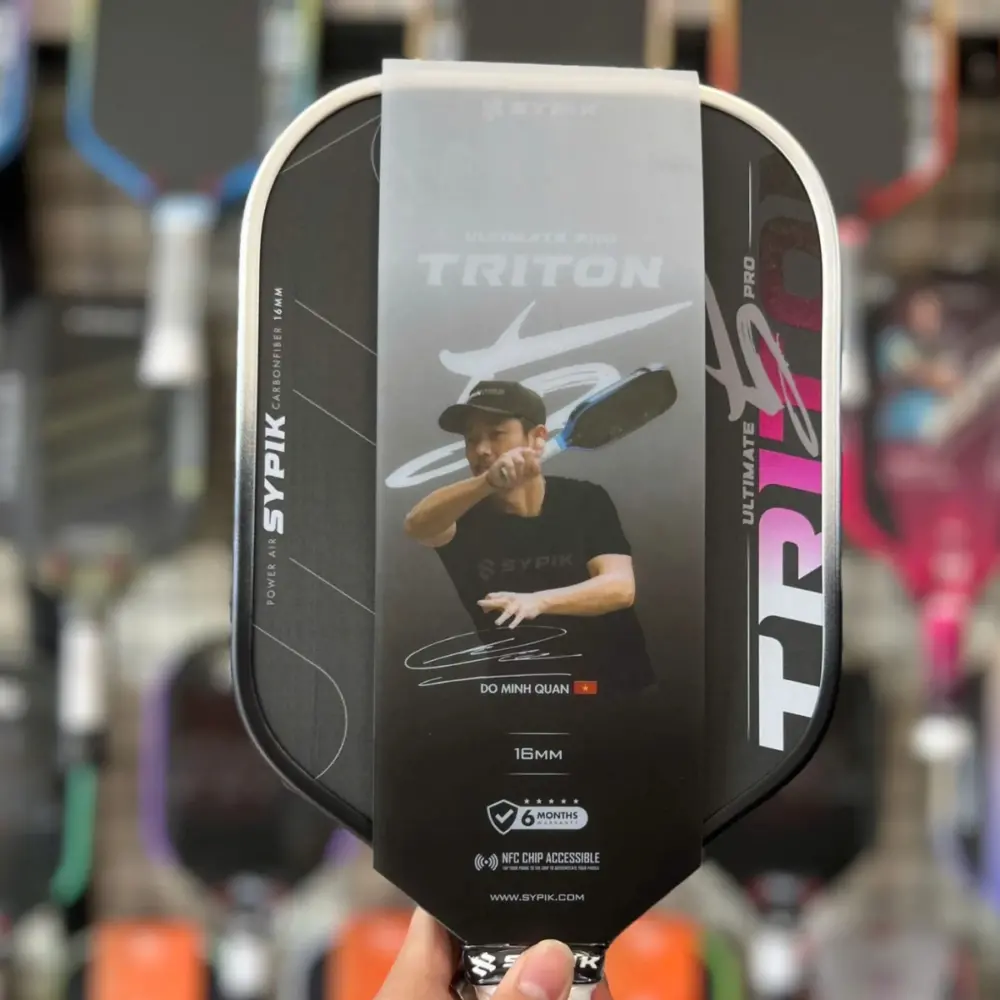 Vợt Pickleball Sypik Pro Tour Ultimate Triton 5 'Sliver' 16mm - Ảnh 3