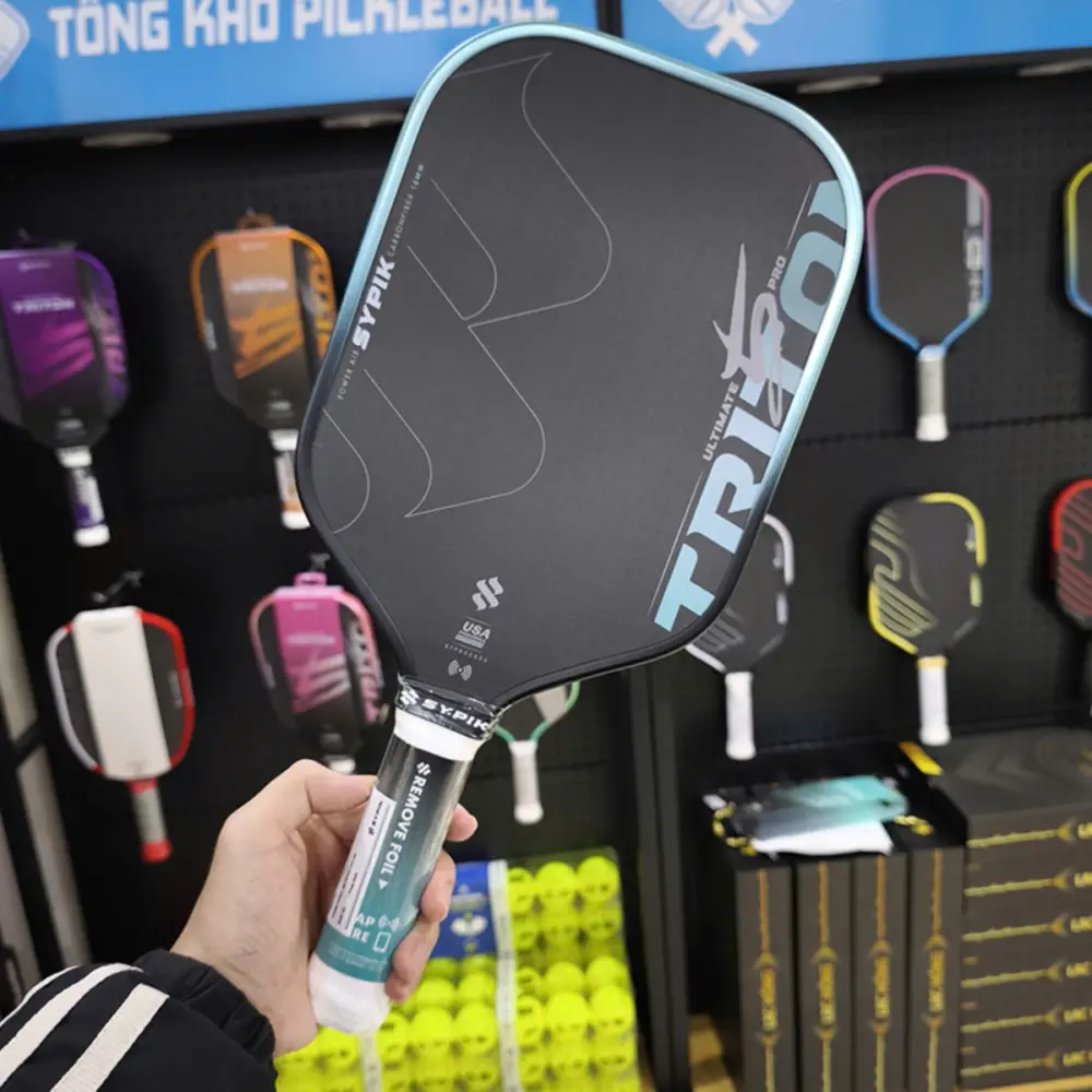 Vợt Pickleball Sypik Pro Tour Ultimate Triton 5 'Green' 16mm - Ảnh 4